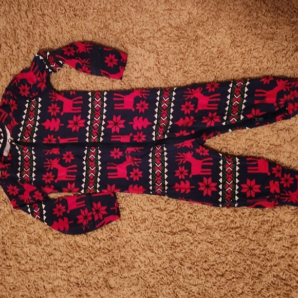 Hanna Andersson Red and Navy Kids One Piece 12-18 Months - Picture 5 of 6